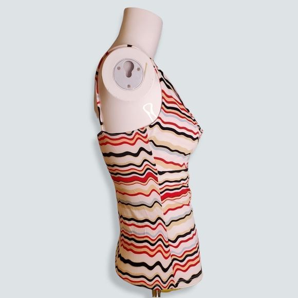 a'gaci Retro Zig Zag Cowl Tank Tee - Picture 4 of 6